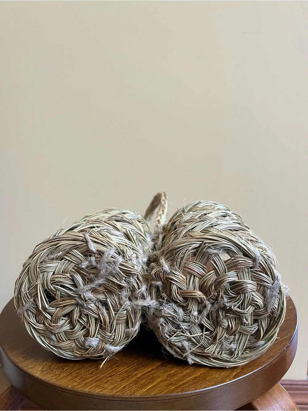 Esparto Grass Wine Holder Handwoven in Spain Natural Beige Khaki